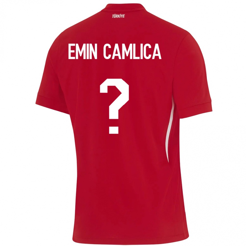 Mujer Fútbol Camiseta Turquía Muhammed Emin Çamlıca #0 Rojo 2ª Equipación 24-26