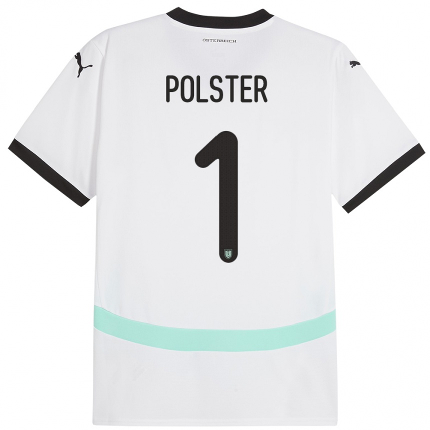 Mujer Fútbol Camiseta Austria Nikolas Polster #1 Blanco 2ª Equipación 24-26