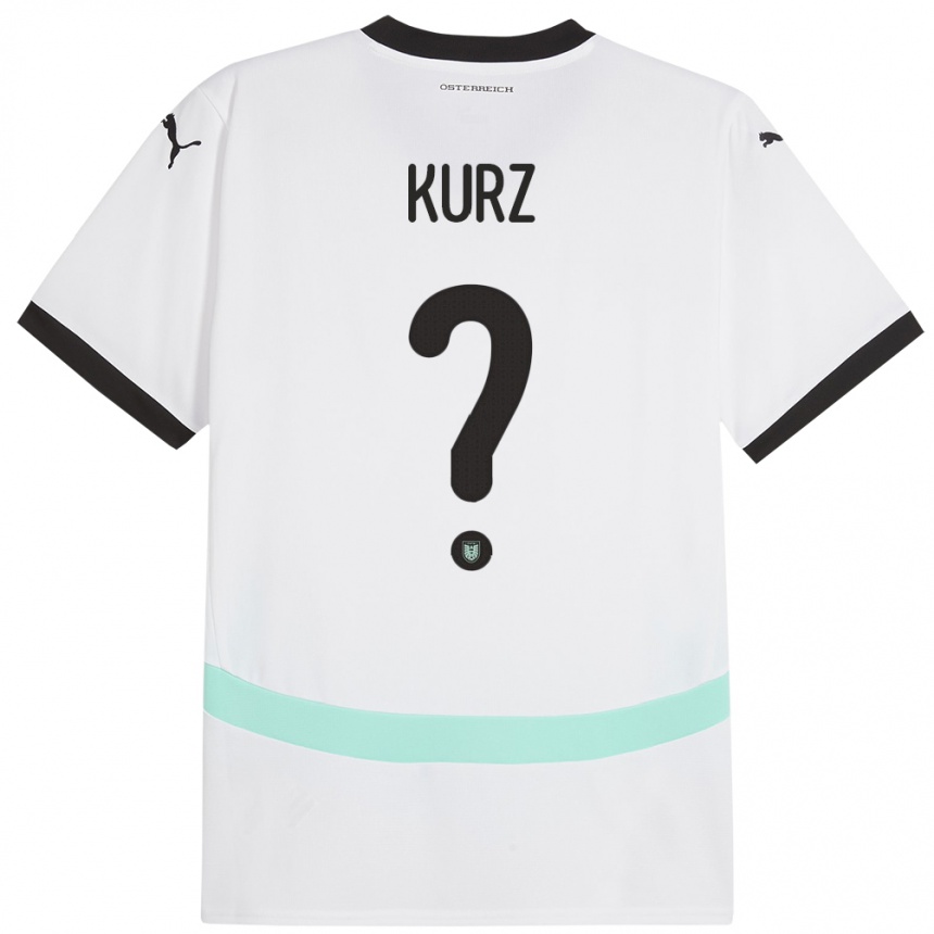 Mujer Fútbol Camiseta Austria Marcel Kurz #0 Blanco 2ª Equipación 24-26