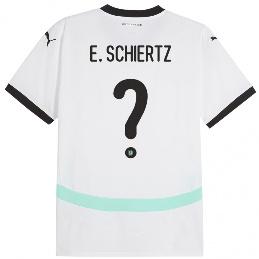 Mujer Fútbol Camiseta Austria Emilio Schiertz #0 Blanco 2ª Equipación 24-26