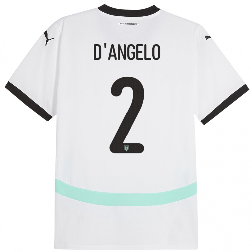 Mujer Fútbol Camiseta Austria Chiara D’angelo #2 Blanco 2ª Equipación 24-26