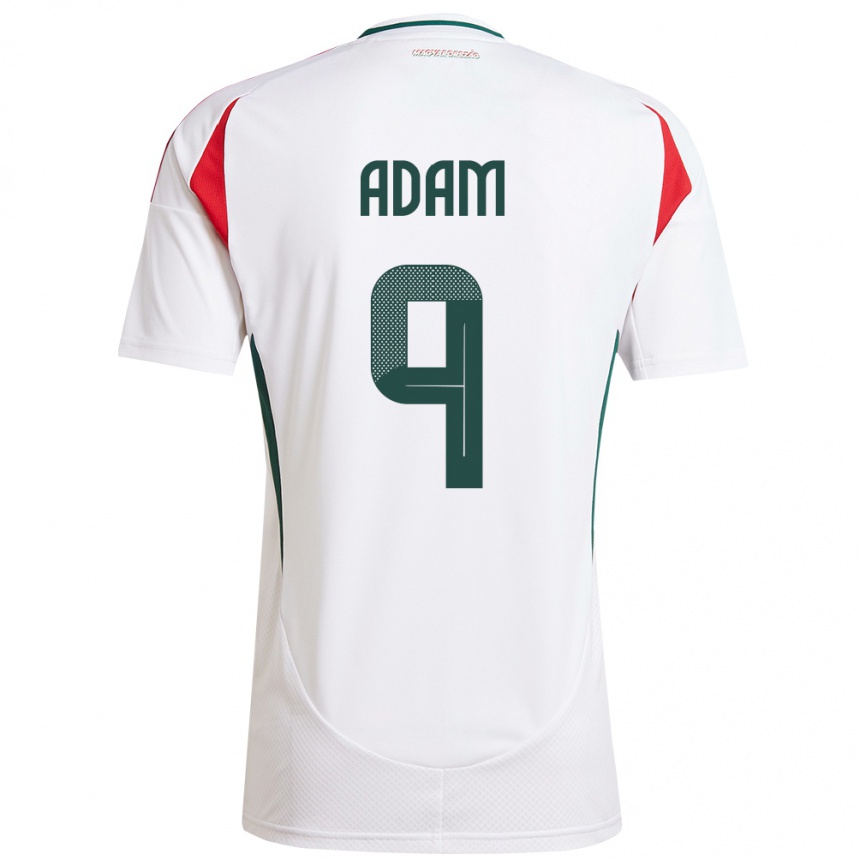 Mujer Fútbol Camiseta Hungría Martin Ádám #9 Blanco 2ª Equipación 24-26