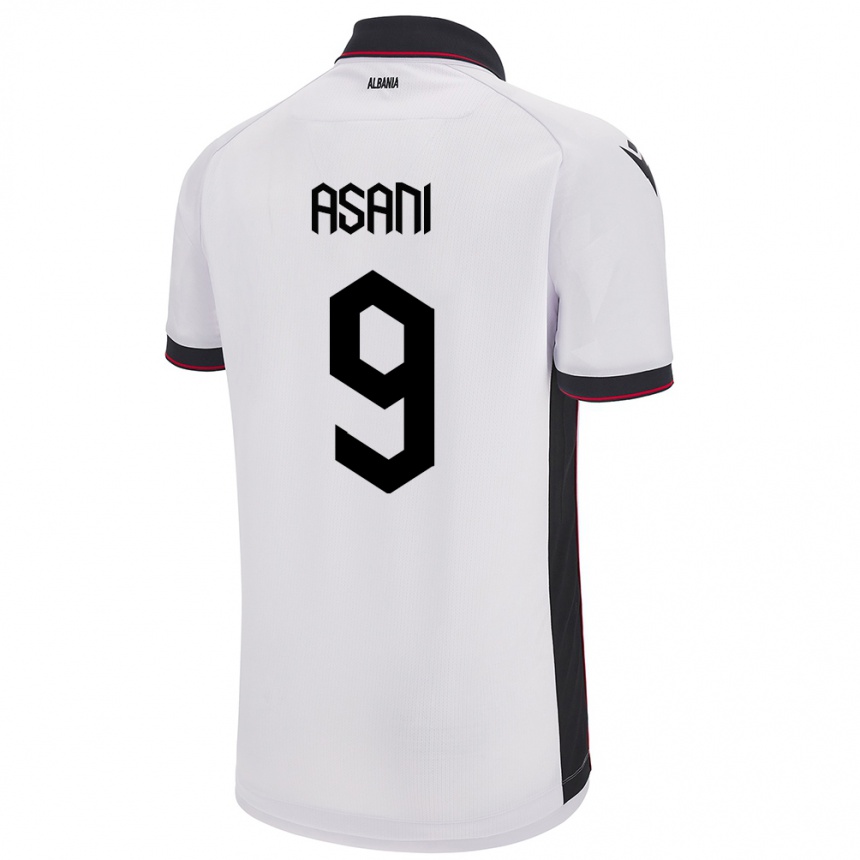 Mujer Fútbol Camiseta Albania Jasir Asani #9 Blanco 2ª Equipación 24-26