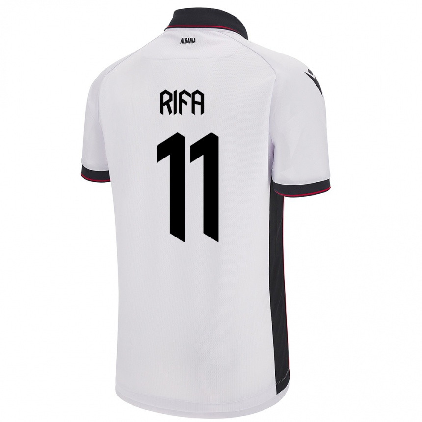 Mujer Fútbol Camiseta Albania Oresti Rifa #11 Blanco 2ª Equipación 24-26