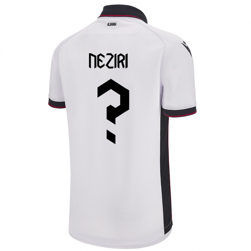 Mujer Fútbol Camiseta Albania Rayan Neziri #0 Blanco 2ª Equipación 24-26