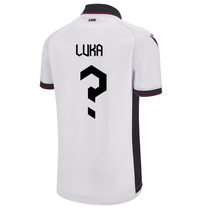 Mujer Fútbol Camiseta Albania Majkol Luka #0 Blanco 2ª Equipación 24-26