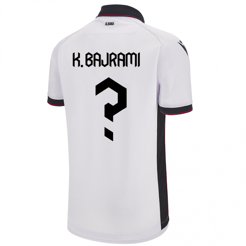 Mujer Fútbol Camiseta Albania Klevi Bajrami #0 Blanco 2ª Equipación 24-26