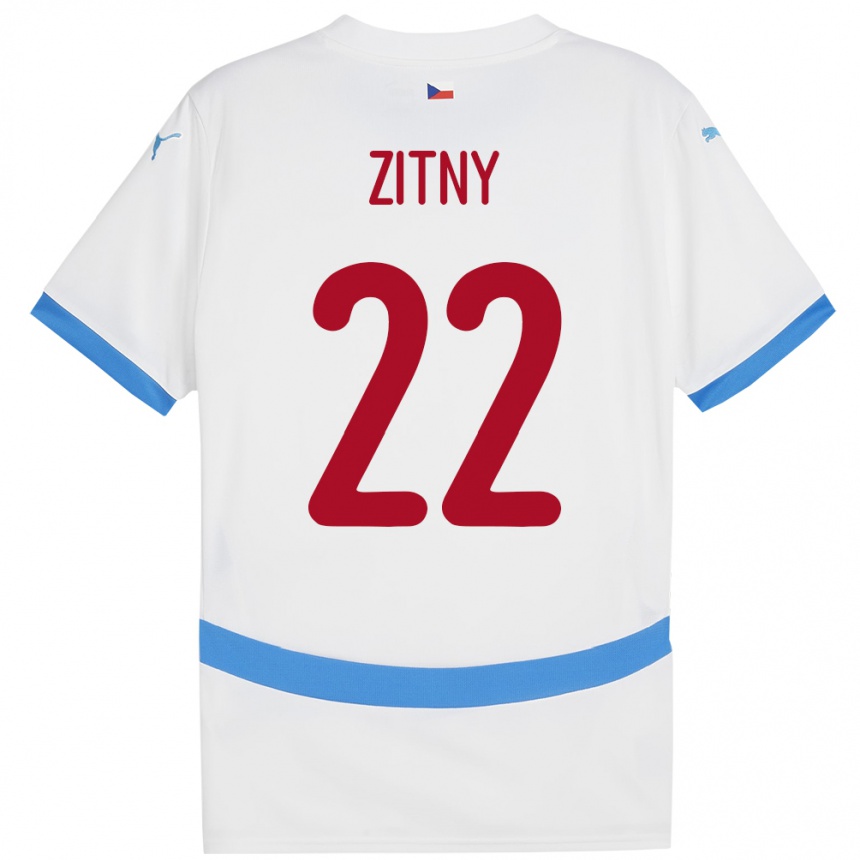 Mujer Fútbol Camiseta Chequia Matej Zitny #22 Blanco 2ª Equipación 24-26