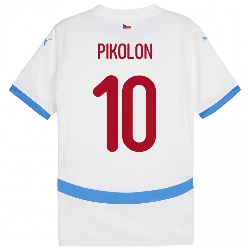 Mujer Fútbol Camiseta Chequia Samuel Pikolon #10 Blanco 2ª Equipación 24-26
