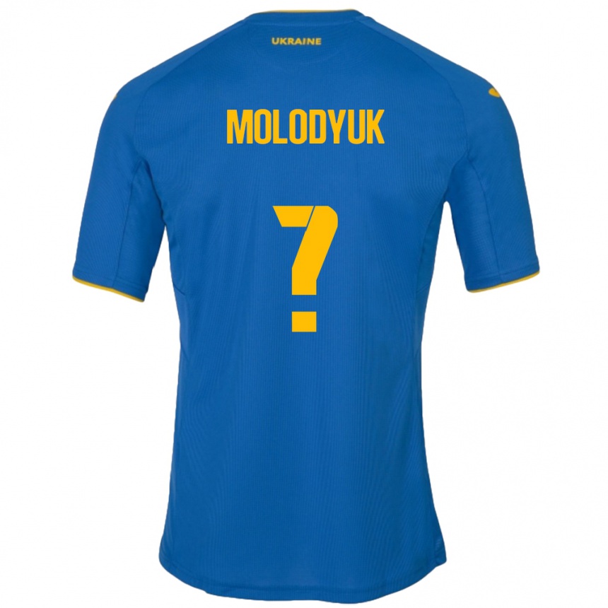 Mujer Fútbol Camiseta Ucrania Yelyzaveta Molodyuk #0 Azul 2ª Equipación 24-26