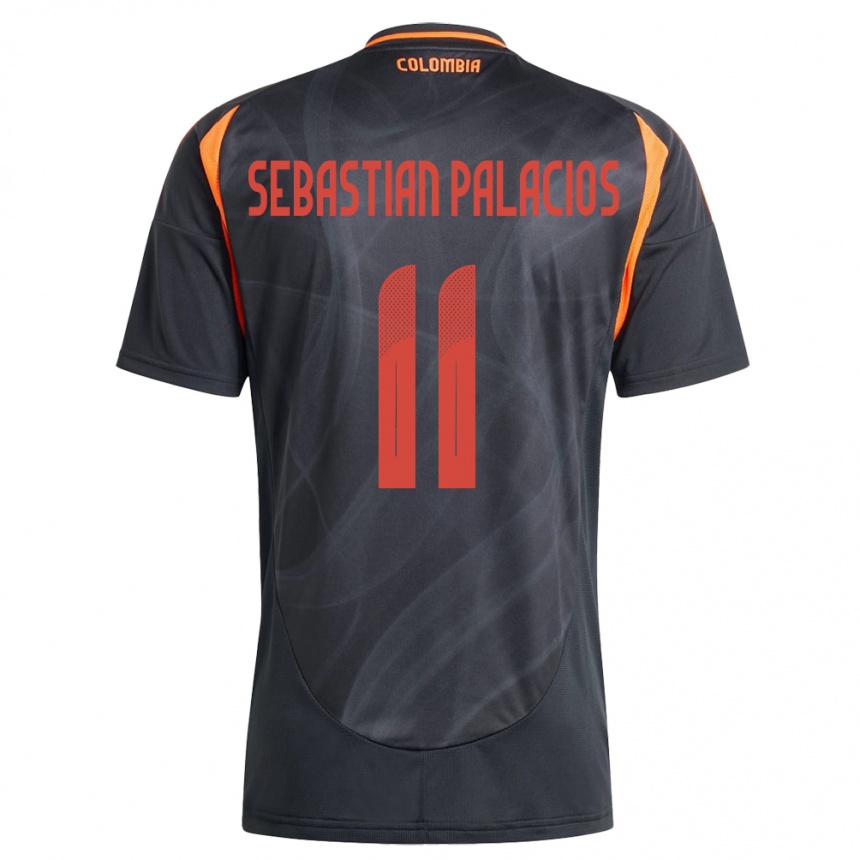 Mujer Fútbol Camiseta Colombia Juan Sebastián Palacios #11 Negro 2ª Equipación 24-26