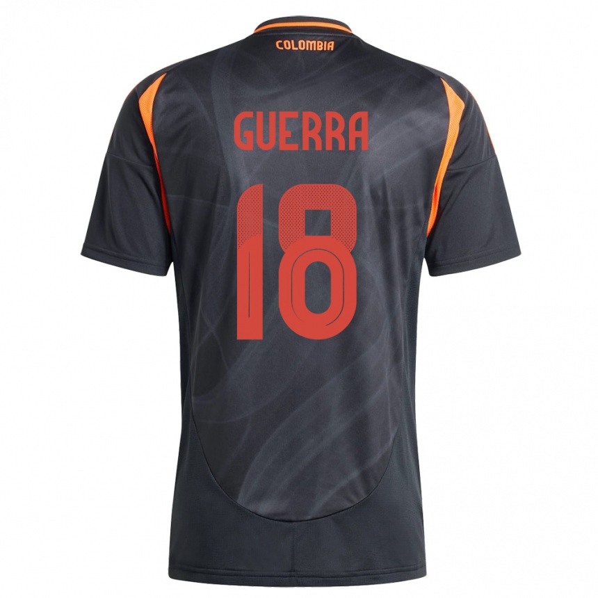 Mujer Fútbol Camiseta Colombia Ingrid Guerra #18 Negro 2ª Equipación 24-26