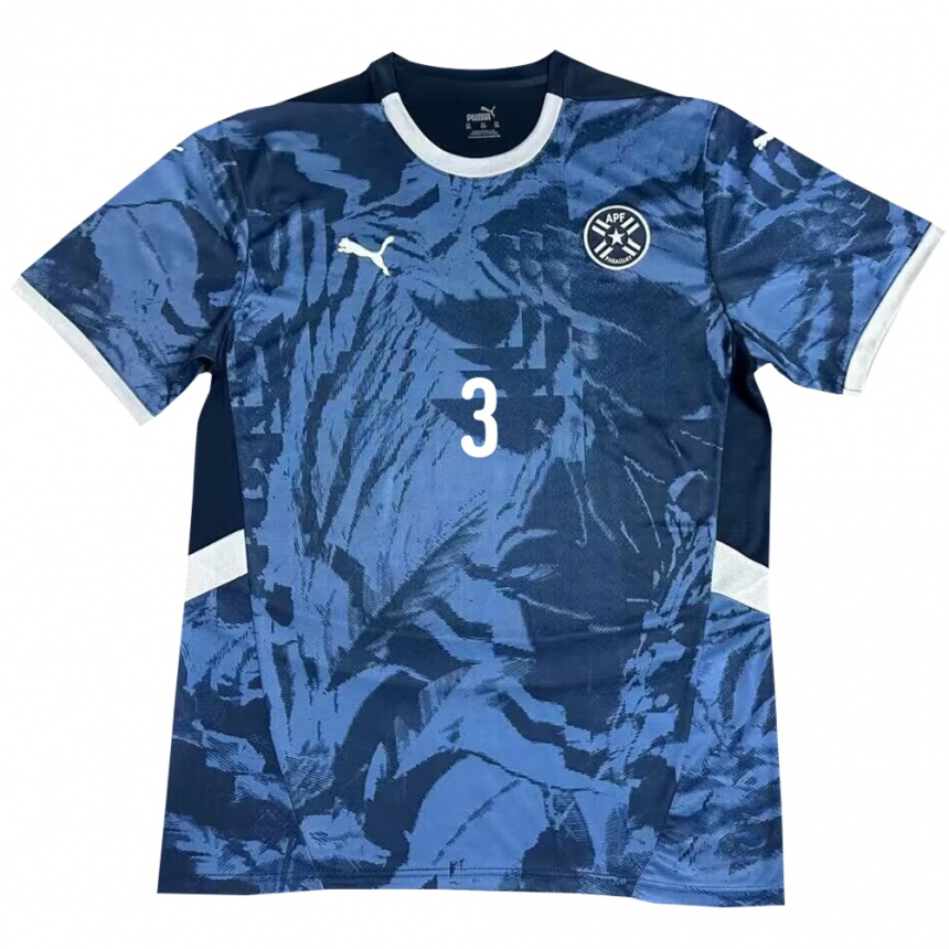 Mujer Fútbol Camiseta Paraguay Ronaldo De Jesús #3 Azul 2ª Equipación 24-26