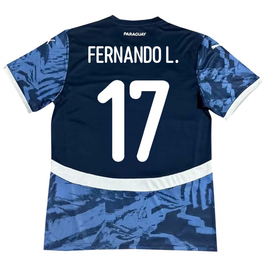Mujer Fútbol Camiseta Paraguay Fernando Leguizamón #17 Azul 2ª Equipación 24-26