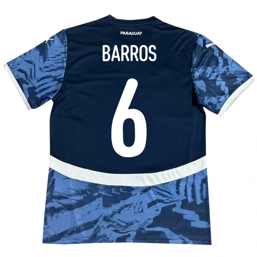 Mujer Fútbol Camiseta Paraguay Natalia Barros #6 Azul 2ª Equipación 24-26