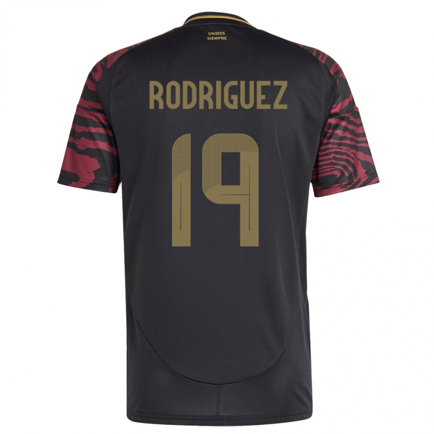 Mujer Fútbol Camiseta Perú Mateo Rodríguez #19 Negro 2ª Equipación 24-26