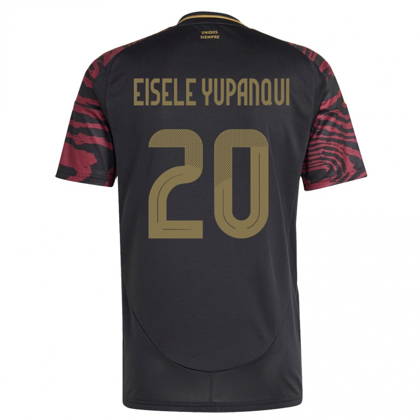 Mujer Fútbol Camiseta Perú Philipp Eisele Yupanqui #20 Negro 2ª Equipación 24-26
