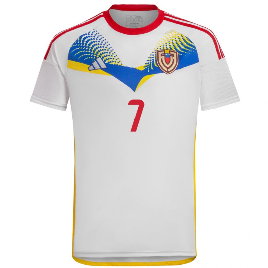 Mujer Fútbol Camiseta Venezuela Leenhan Romero #7 Blanco 2ª Equipación 24-26