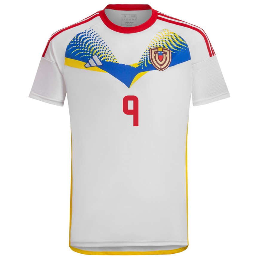 Mujer Fútbol Camiseta Venezuela Lucciano Reinoso #9 Blanco 2ª Equipación 24-26