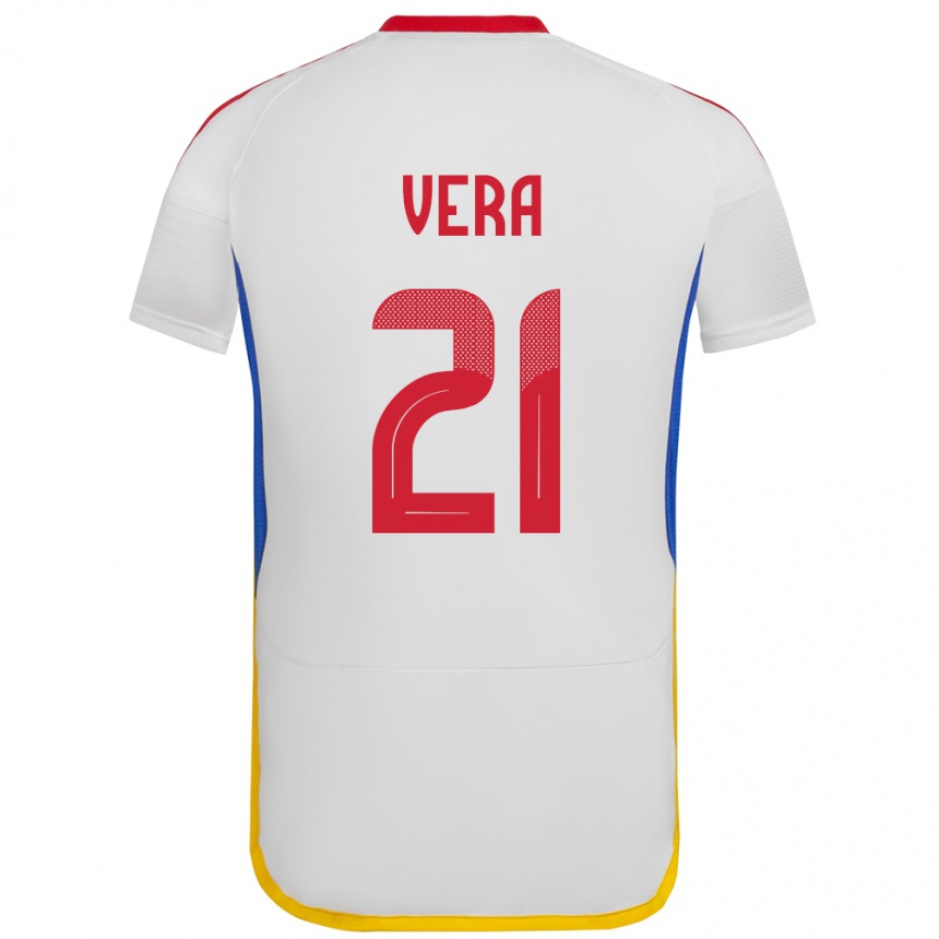 Mujer Fútbol Camiseta Venezuela Andry Vera #21 Blanco 2ª Equipación 24-26