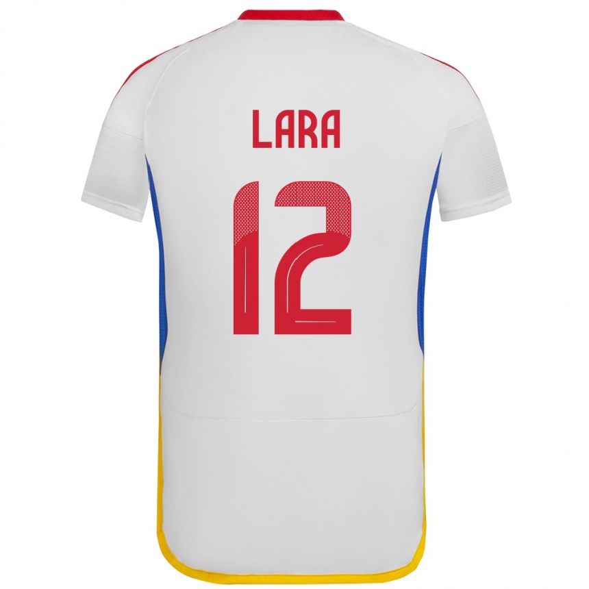 Mujer Fútbol Camiseta Venezuela Jesús Lara #12 Blanco 2ª Equipación 24-26