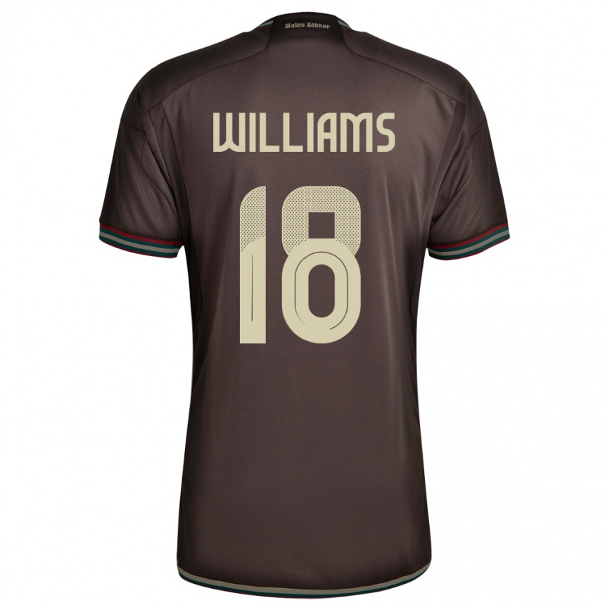 Mujer Fútbol Camiseta Jamaica Romario Williams #18 Marrón Noche 2ª Equipación 24-26
