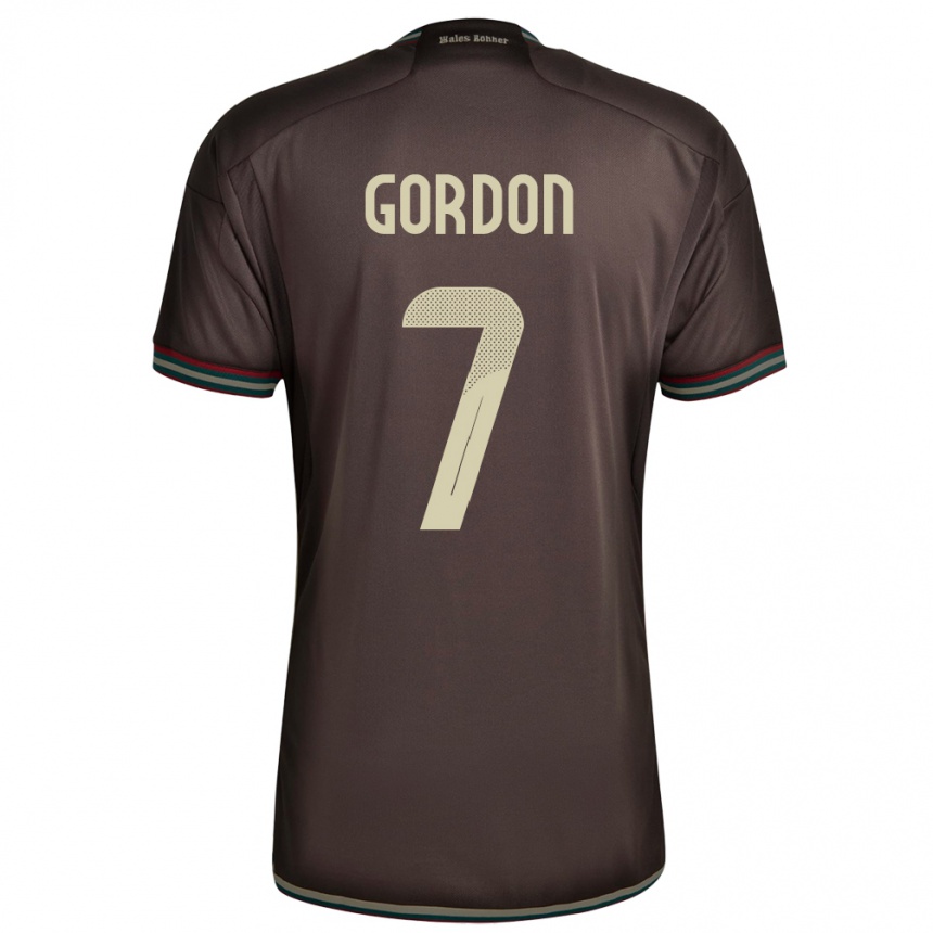 Mujer Fútbol Camiseta Jamaica Robino Gordon #7 Marrón Noche 2ª Equipación 24-26