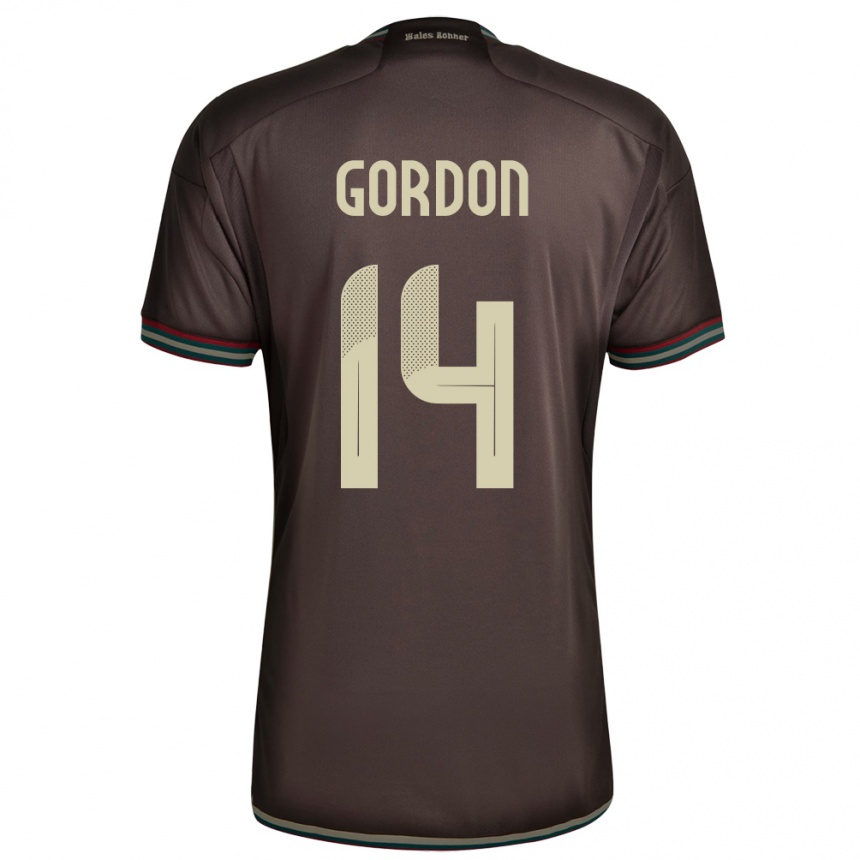 Mujer Fútbol Camiseta Jamaica Ashton Gordon #14 Marrón Noche 2ª Equipación 24-26