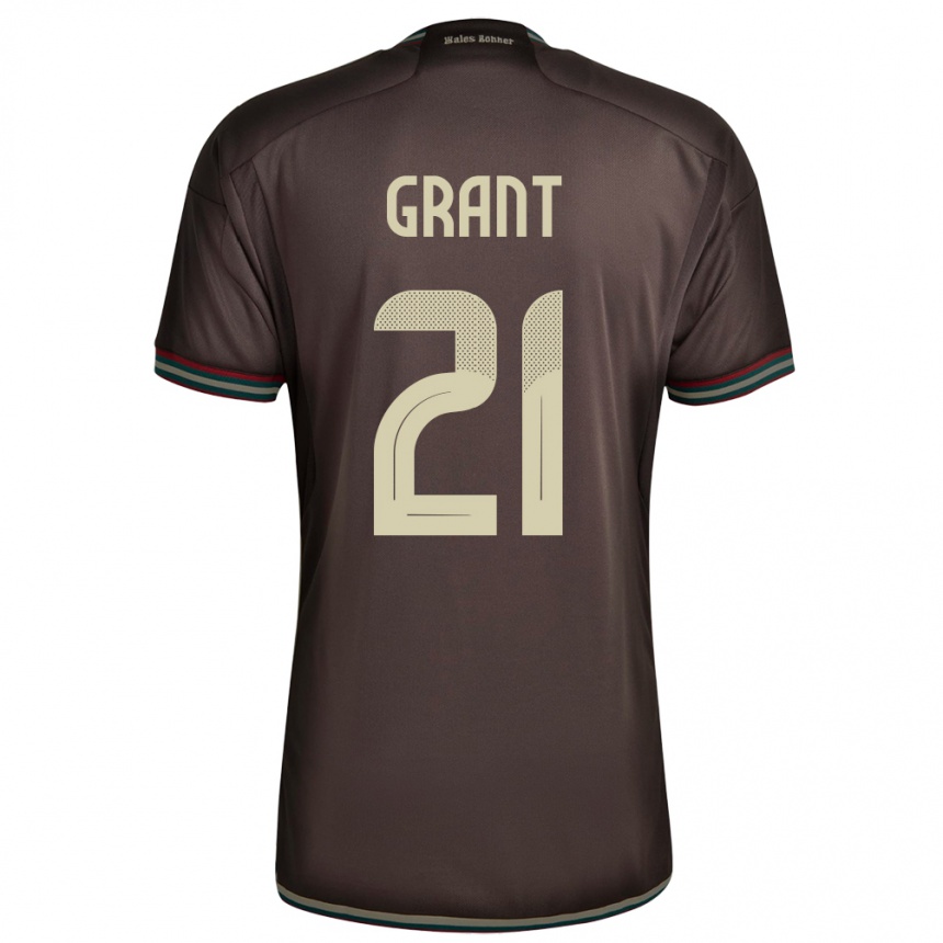 Mujer Fútbol Camiseta Jamaica Joshua Grant #21 Marrón Noche 2ª Equipación 24-26