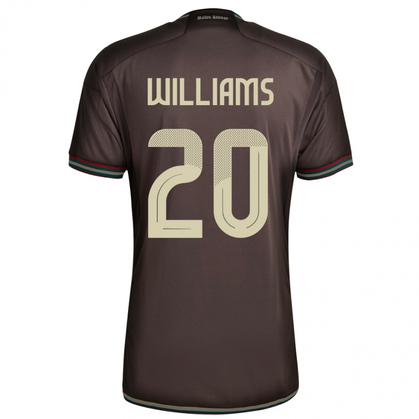 Mujer Fútbol Camiseta Jamaica Victoria Williams #20 Marrón Noche 2ª Equipación 24-26
