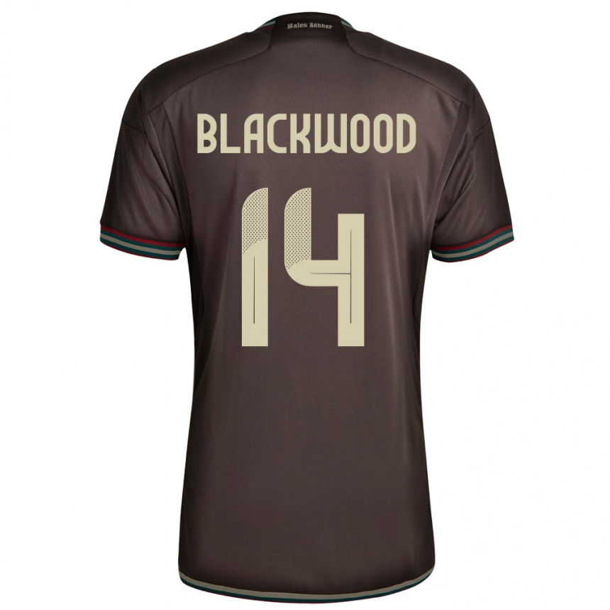 Mujer Fútbol Camiseta Jamaica Deneisha Blackwood #14 Marrón Noche 2ª Equipación 24-26