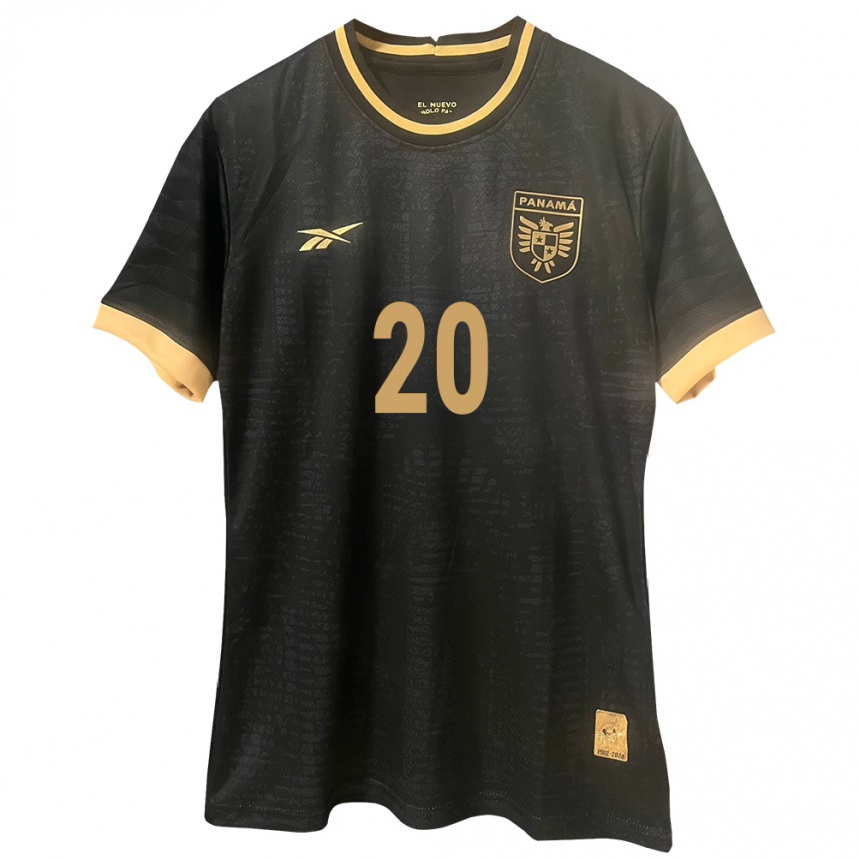 Mujer Fútbol Camiseta Panamá Yulieth Araúz #20 Negro 2ª Equipación 24-26