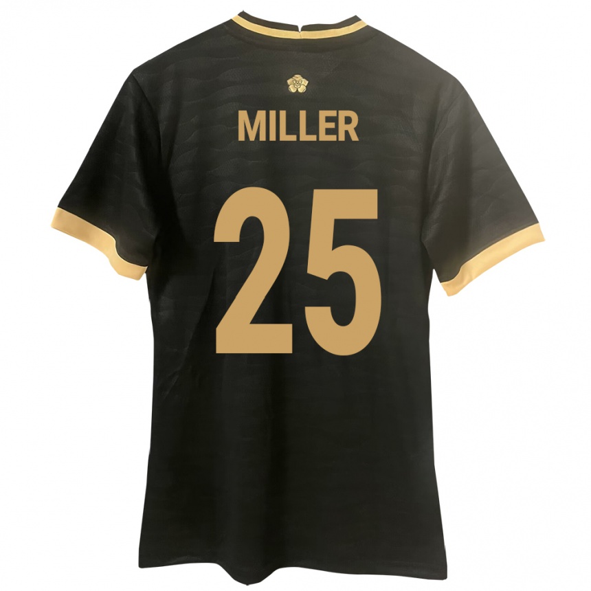 Mujer Fútbol Camiseta Panamá Roderick Miller #25 Negro 2ª Equipación 24-26