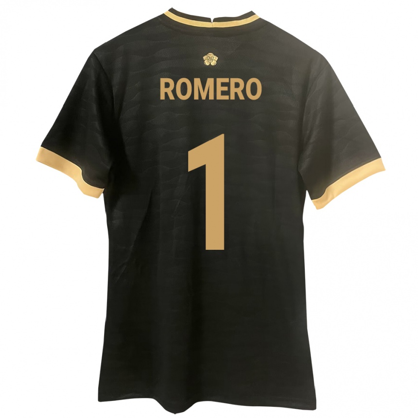 Mujer Fútbol Camiseta Panamá Manuel Romero #1 Negro 2ª Equipación 24-26