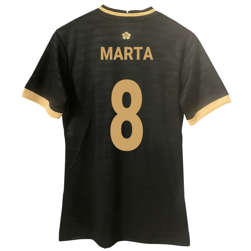 Mujer Fútbol Camiseta Panamá Aldair Marta #8 Negro 2ª Equipación 24-26