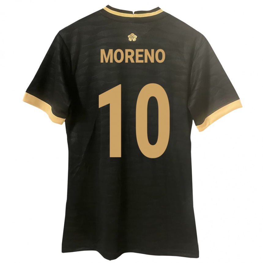 Mujer Fútbol Camiseta Panamá Éric Moreno #10 Negro 2ª Equipación 24-26