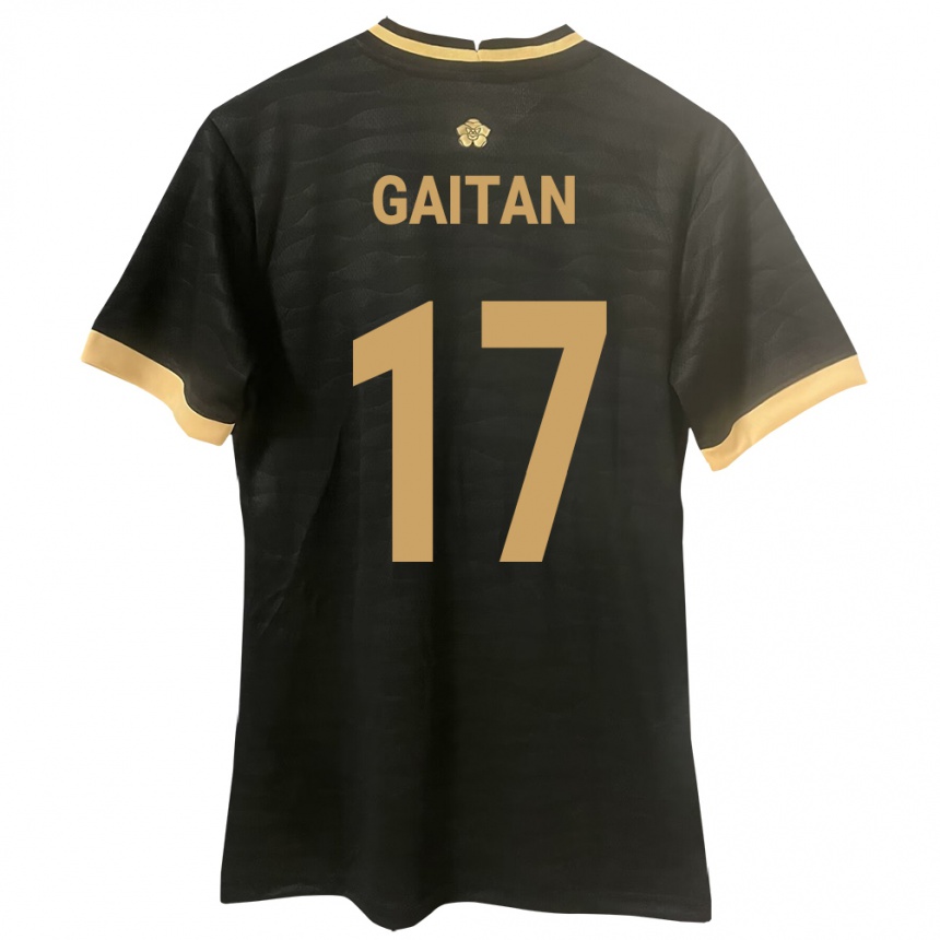 Mujer Fútbol Camiseta Panamá Luis Gaitán #17 Negro 2ª Equipación 24-26