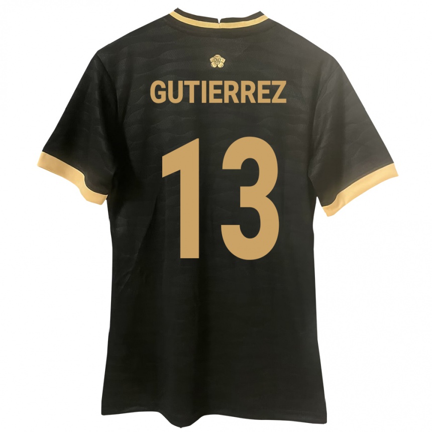 Mujer Fútbol Camiseta Panamá Mickeylis Gutiérrez #13 Negro 2ª Equipación 24-26