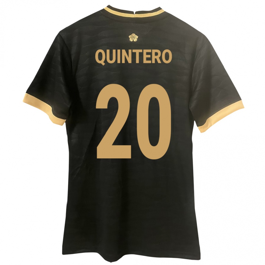 Mujer Fútbol Camiseta Panamá Aldrith Quintero #20 Negro 2ª Equipación 24-26