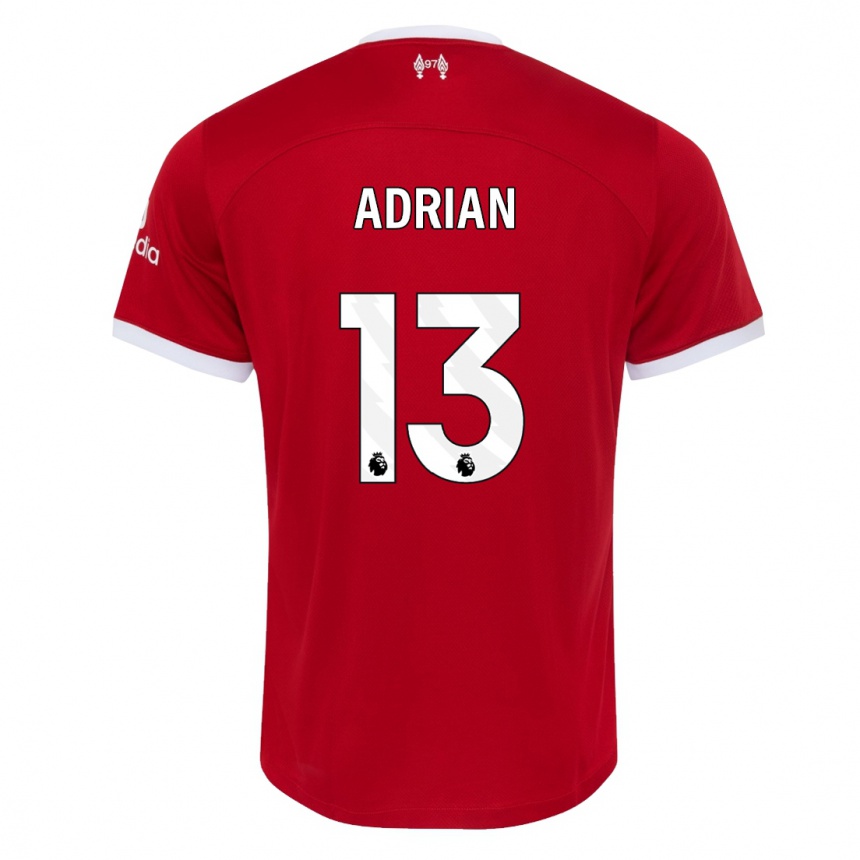 Niño Fútbol Camiseta Adrian #13 Rojo 1ª Equipación 2023/24