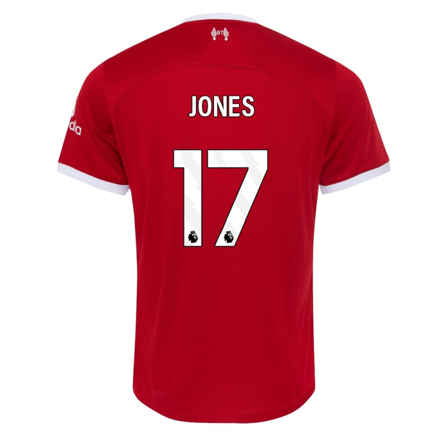 Niño Fútbol Camiseta Curtis Jones #17 Rojo 1ª Equipación 2023/24