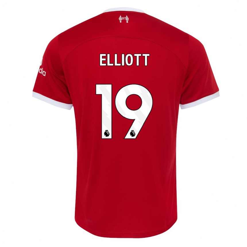 Niño Fútbol Camiseta Harvey Elliott #19 Rojo 1ª Equipación 2023/24