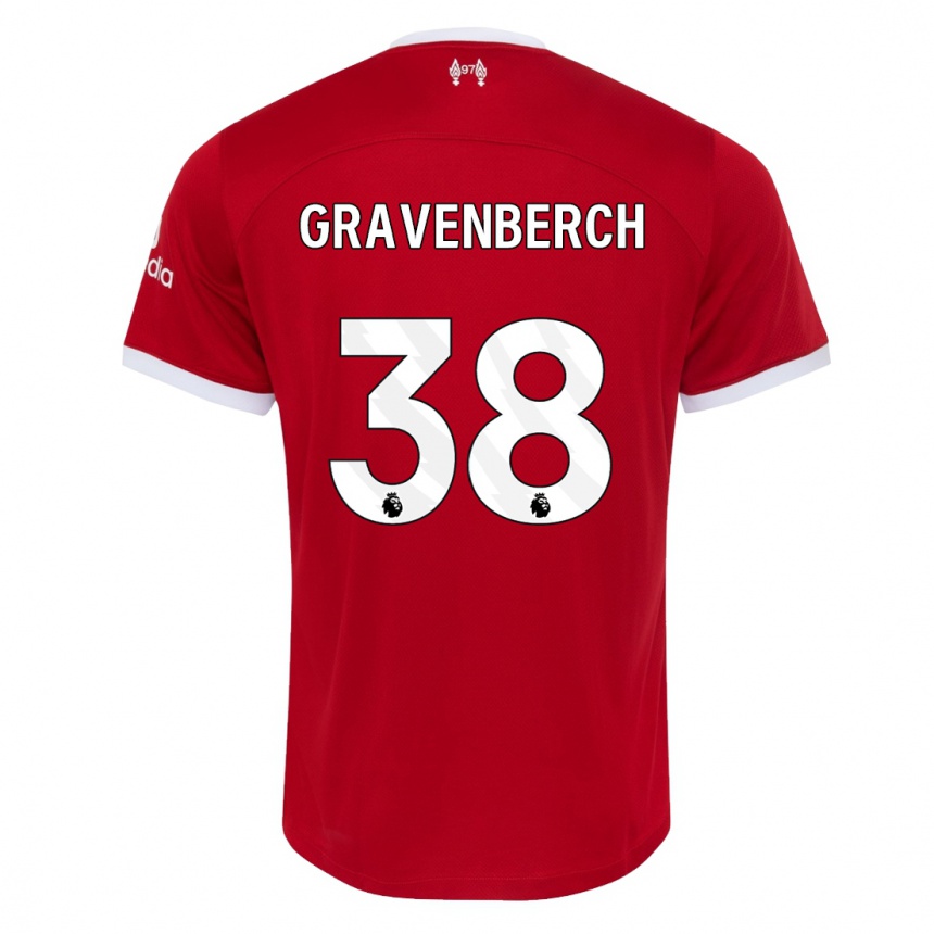 Niño Fútbol Camiseta Ryan Gravenberch #38 Rojo 1ª Equipación 2023/24