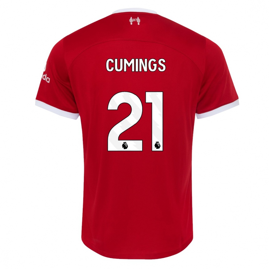 Niño Fútbol Camiseta Eartha Cumings #21 Rojo 1ª Equipación 2023/24