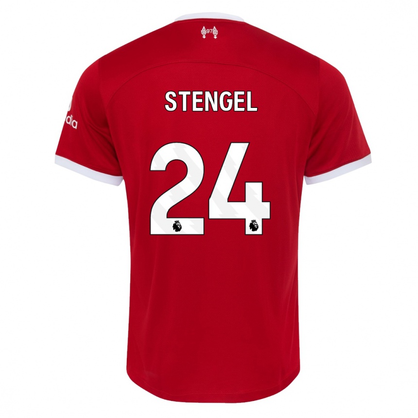 Niño Fútbol Camiseta Katie Stengel #24 Rojo 1ª Equipación 2023/24