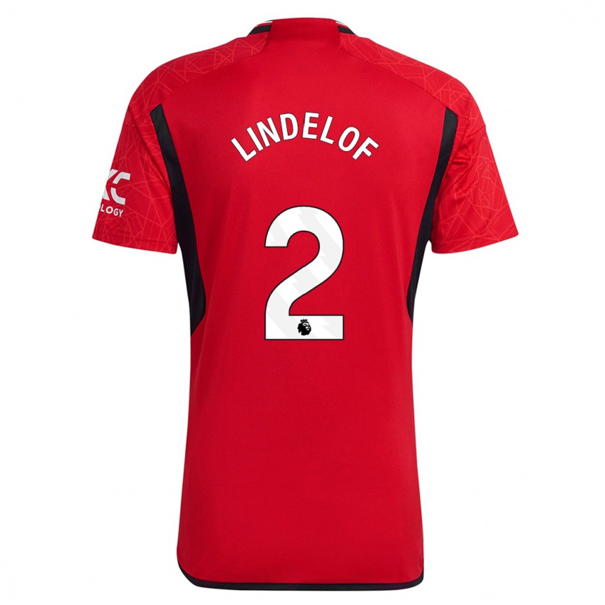 Niño Fútbol Camiseta Victor Lindelof #2 Rojo 1ª Equipación 2023/24