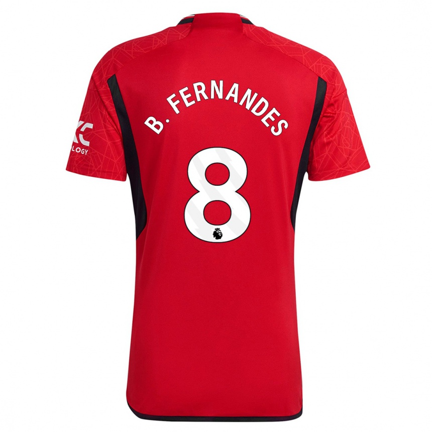 Niño Fútbol Camiseta Bruno Fernandes #8 Rojo 1ª Equipación 2023/24