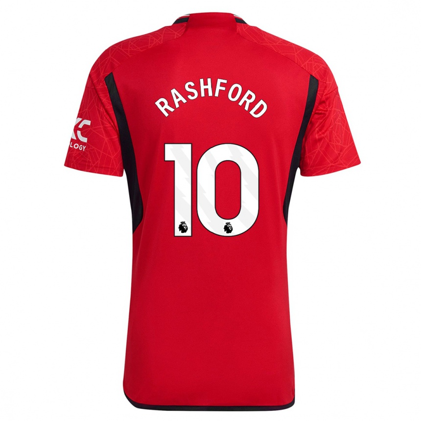 Niño Fútbol Camiseta Marcus Rashford #10 Rojo 1ª Equipación 2023/24