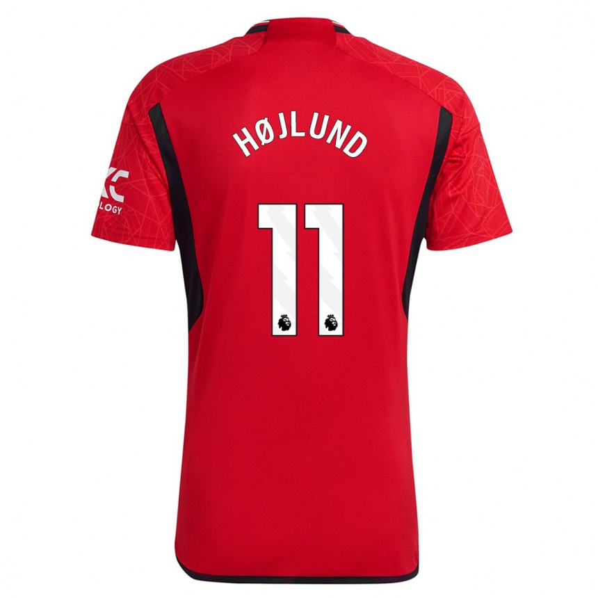 Niño Fútbol Camiseta Rasmus Højlund #11 Rojo 1ª Equipación 2023/24