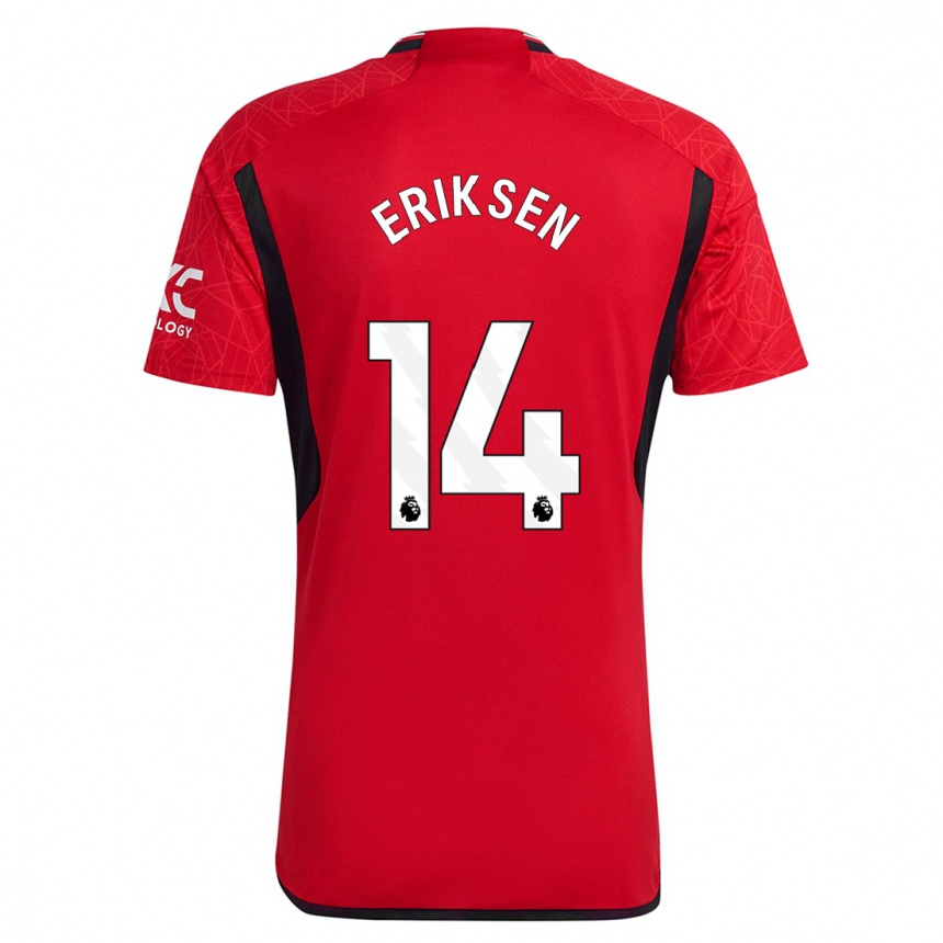 Niño Fútbol Camiseta Christian Eriksen #14 Rojo 1ª Equipación 2023/24